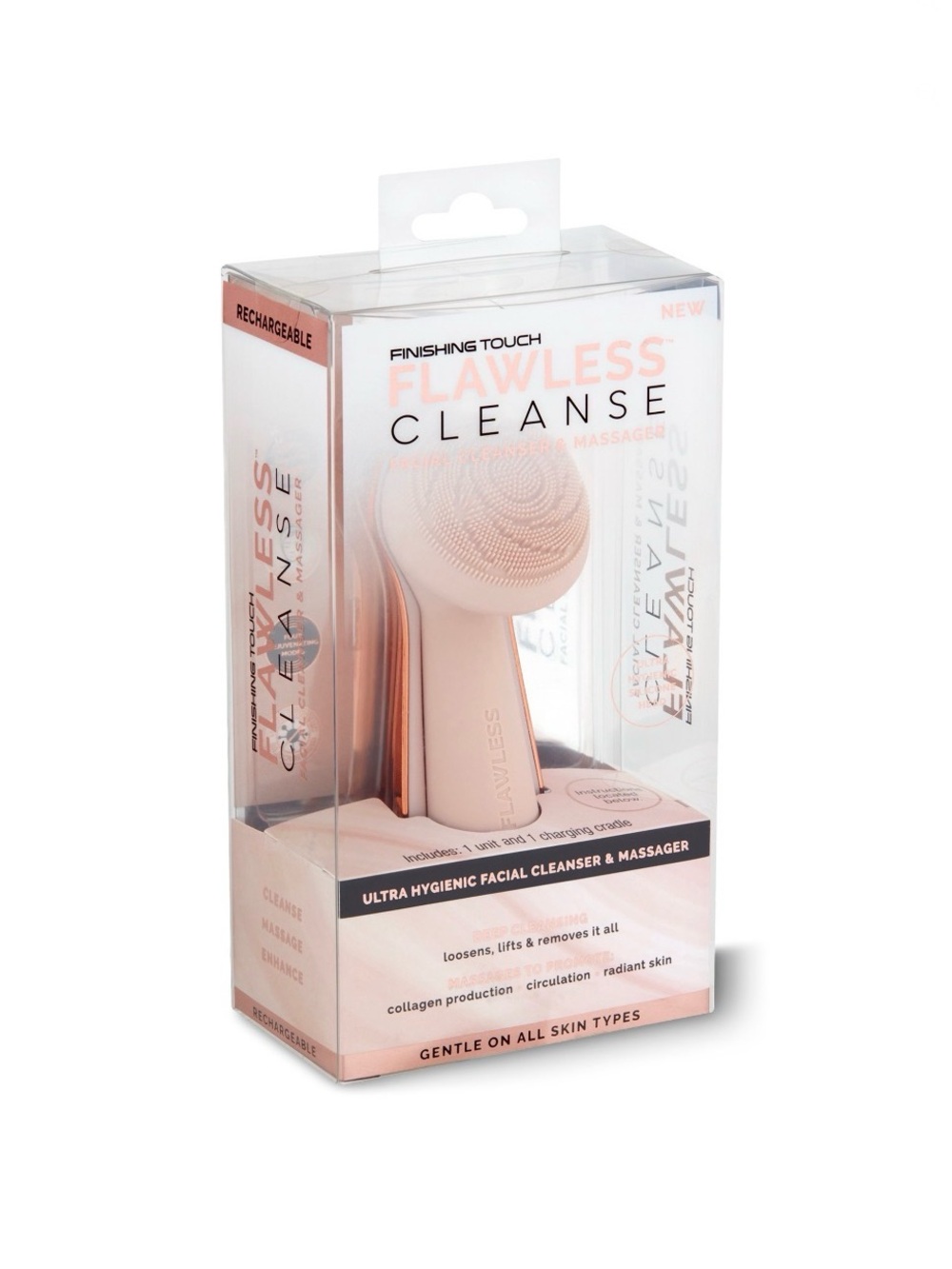 FINISHING TOUCH FLAWLESS FACIAL CLEANSER & MASSAGER BRUSH (NEW WITH TAGS)